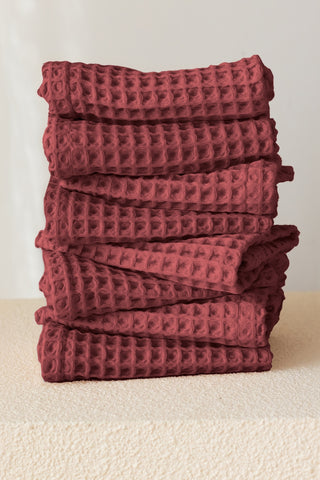 Waffle Weave Colorful Soft Cotton Towel Set