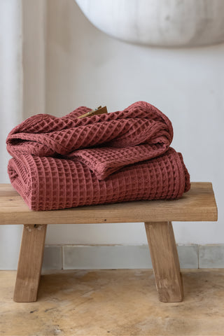 Waffle Weave Colorful Soft Cotton Towel Set