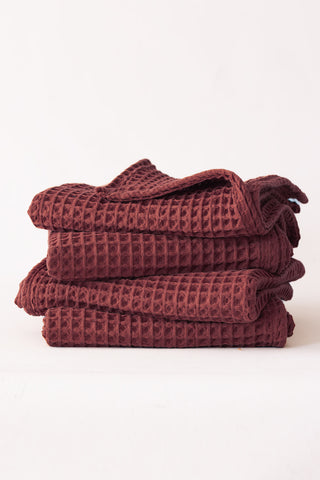 Waffle Weave Colorful Soft Cotton Towel Set