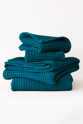 Waffle Weave Colorful Soft Cotton Towel Set