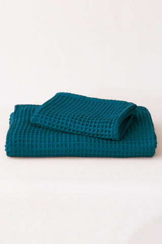 Waffle Weave Colorful Soft Cotton Towel Set