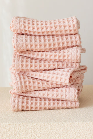 Waffle Weave Colorful Soft Cotton Towel Set