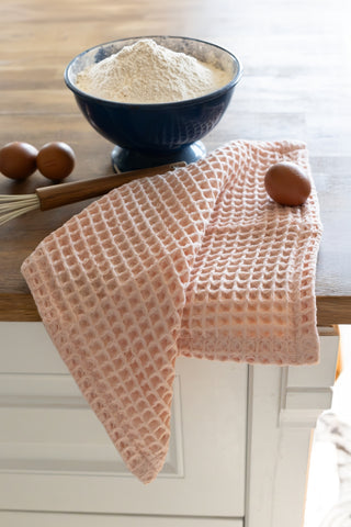 Waffle Weave Colorful Soft Cotton Towel Set