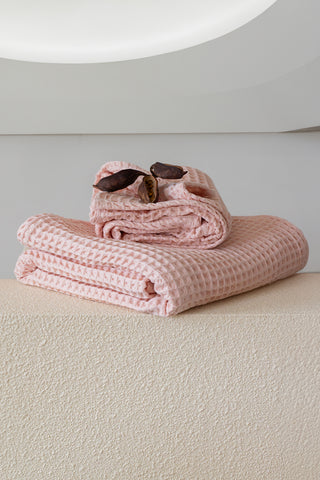 Waffle Weave Colorful Soft Cotton Towel Set