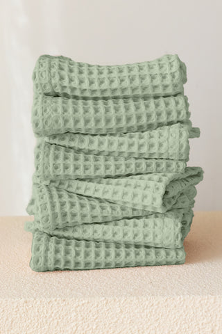 Waffle Weave Colorful Soft Cotton Towel Set