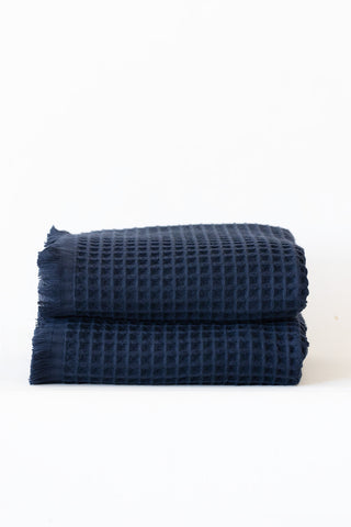 Waffle Weave Fringed Soft Towel Set