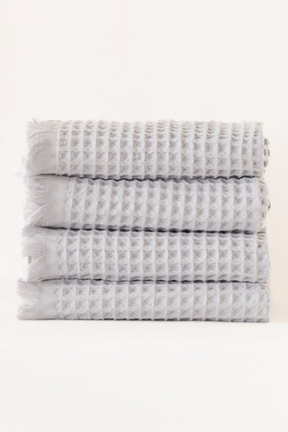 Waffle Weave Fringed Soft Towel Set