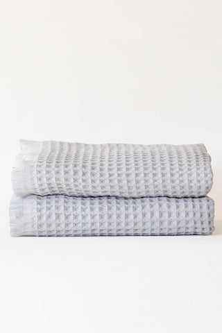 Waffle Weave Fringed Soft Towel Set