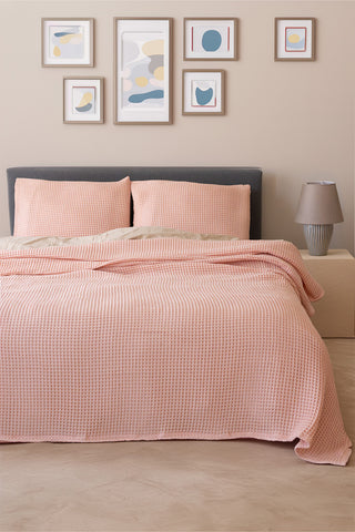 Waffle Weave Natural Cotton Soft Bedspread