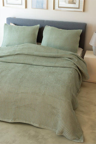 Waffle Weave Natural Cotton Soft Bedspread