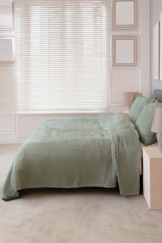 Waffle Weave Natural Cotton Soft Bedspread